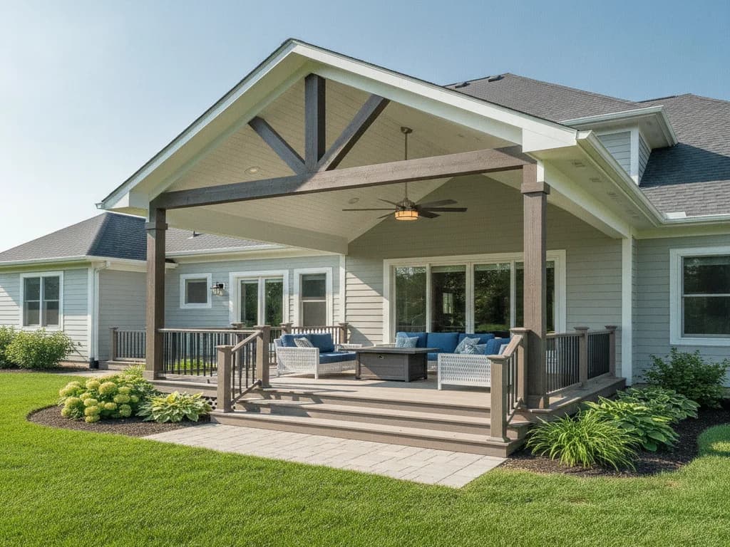 Covered Composite Deck & Outdoor Living in Blue Springs
